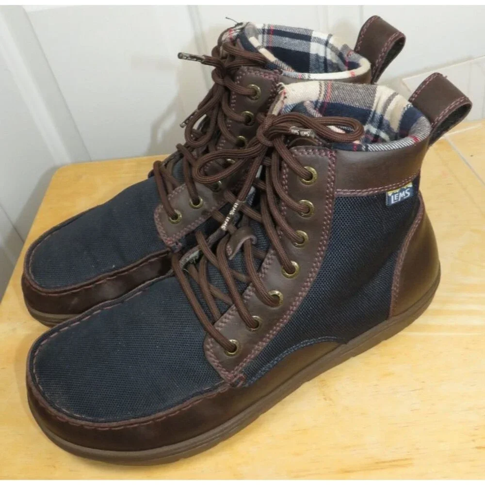 LEMS Navy Stout Boulder Boots Unisex Men's Size 9.5/Women 11 LM191127